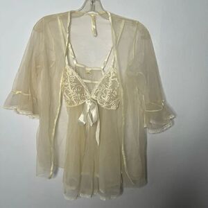Sear vintage sheer gown and cover size medium